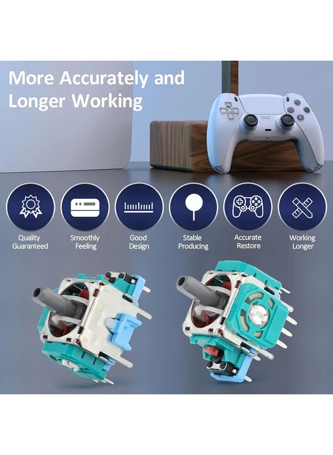 مجموعة إصلاح جهاز تحكم PS5 12 قطعة رأس هزاز معدني ثلاثي الأبعاد مع مفك أدوات لـ DualSense - Image 5